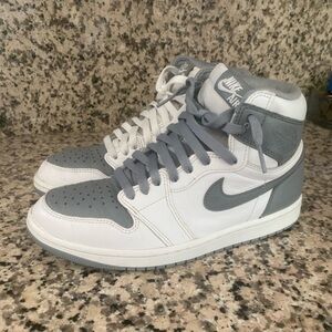 Nike Air Jordan 1 Retro High OG Stealth White Gray. Used. No box.